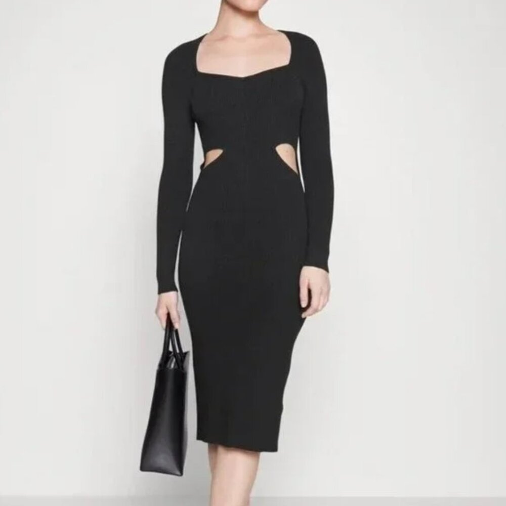 Abercrombie & Fitch Knit Midi Dress Cut Out Size XS